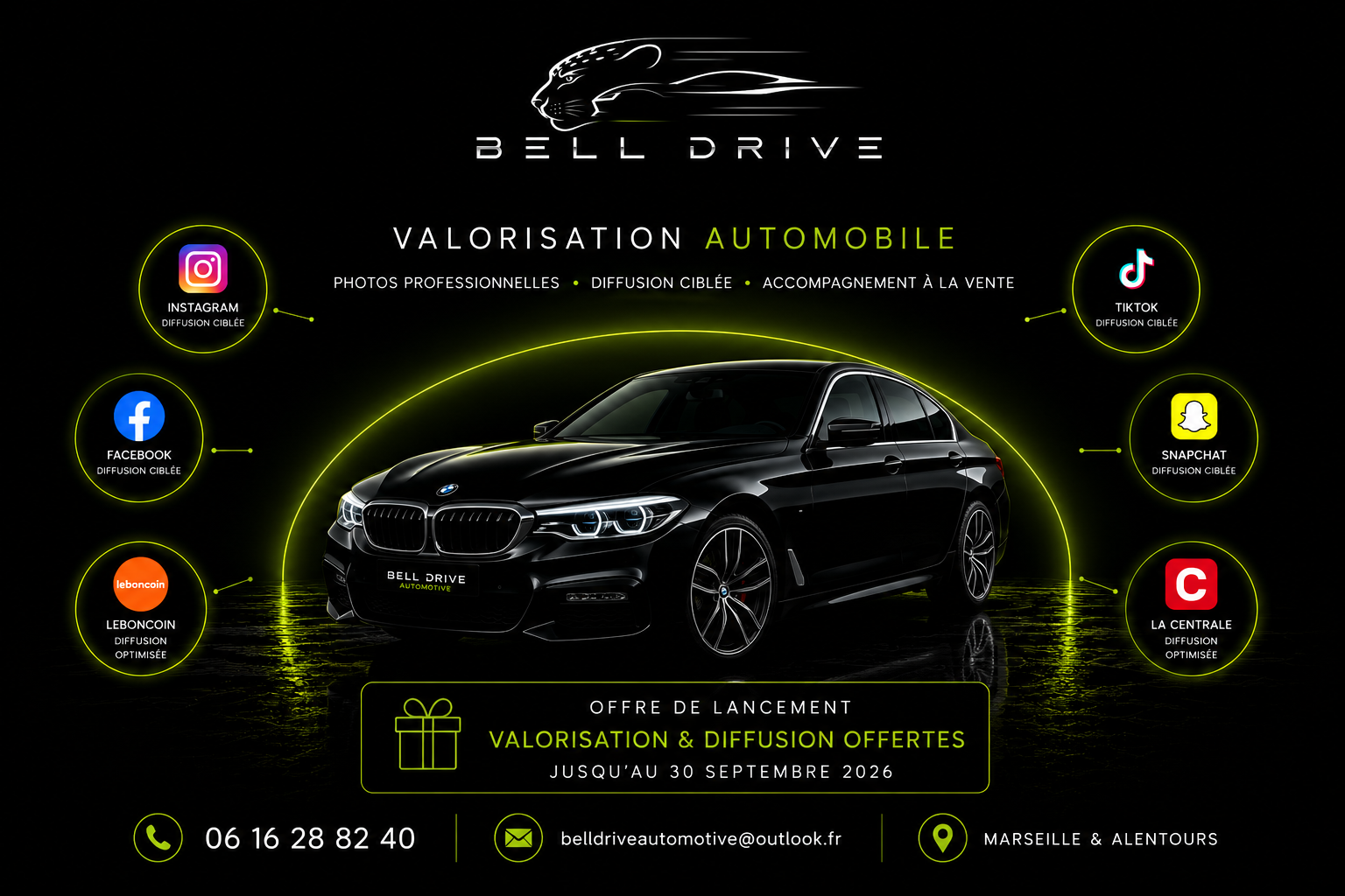 Valorisation automobile Bell Drive avec diffusion multi-plateformes